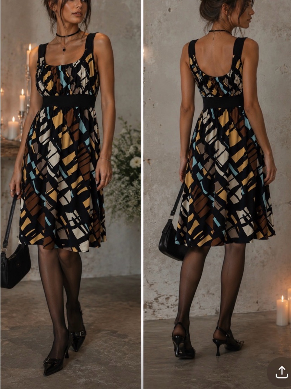 Vintage Tiana B. Empire Waist babydoll Dress Y2K Grunge Wedding Guest boho S